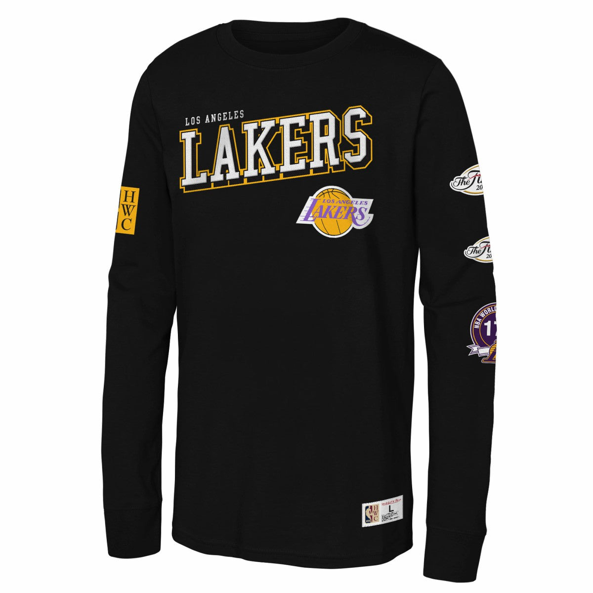 Mitchell & Ness Los Angeles Lakers Youth Hardwood Classics Training Camp Long Sleeve T-Shirt Black