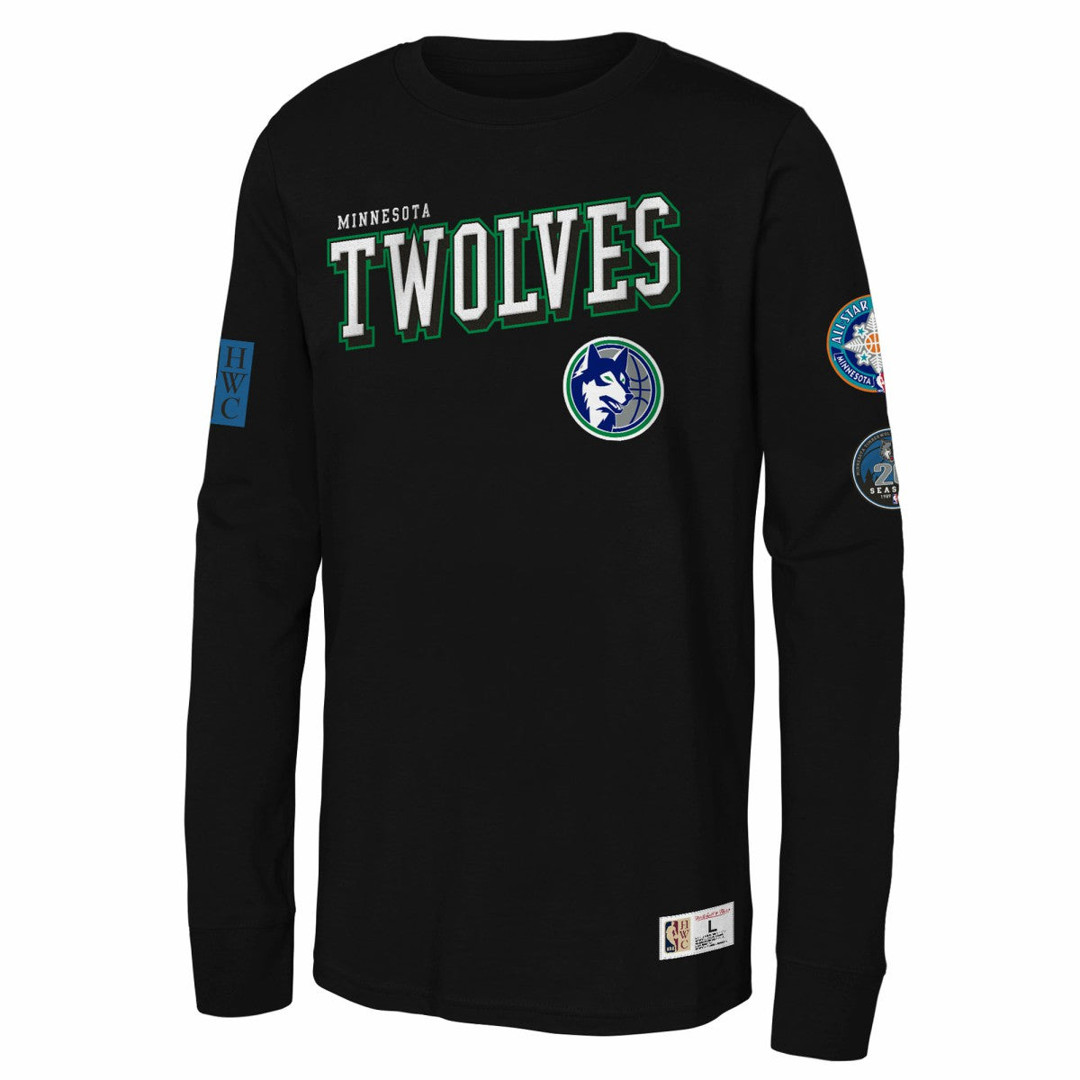 Mitchell & Ness Minnesota Timberwolves Youth Hardwood Classics Training Camp Long Sleeve T-Shirt Black