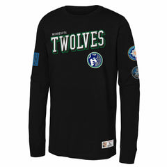 Mitchell & Ness Minnesota Timberwolves Youth Hardwood Classics Training Camp Long Sleeve T-Shirt Black