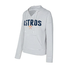 Houston Astros Concepts Sport Women's Liftoff Striped V-Neck Hoodie for sale