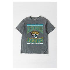 Jacksonville Jaguars Gameday Couture Women's Oversized Classic Grind Washed T-Shirt - Gray - NFL