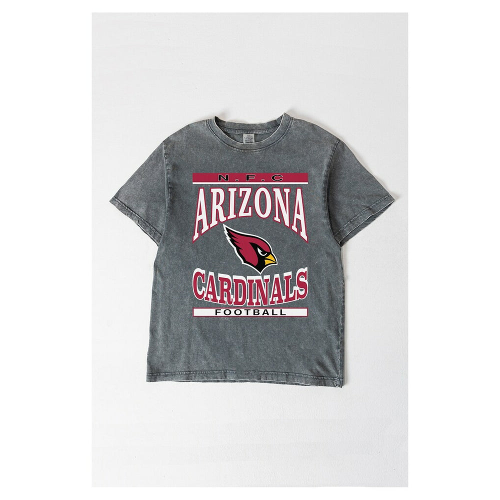 Arizona Cardinals Gameday Couture Women's Oversized Classic Grind Washed T-Shirt - Gray - NFL