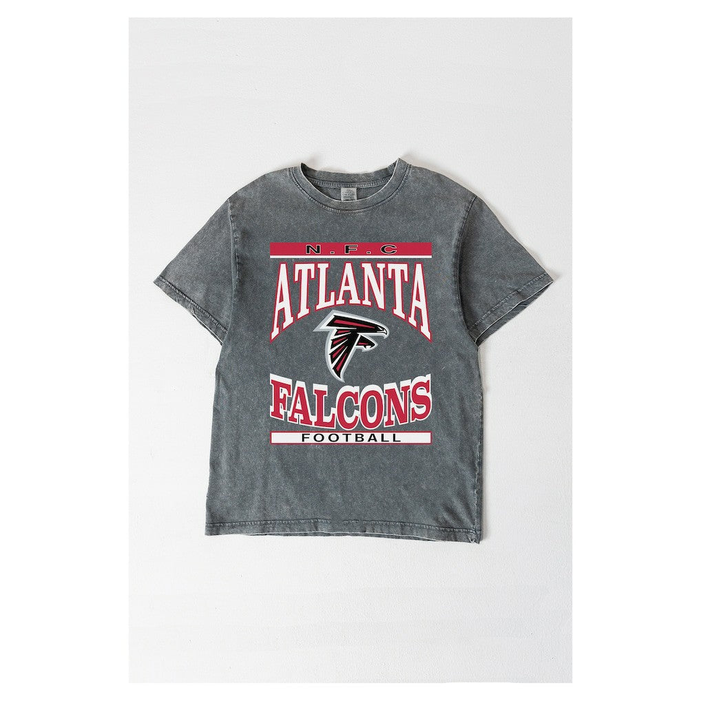 Atlanta Falcons Gameday Couture Women's Oversized Classic Grind Washed T-Shirt - Gray - NFL