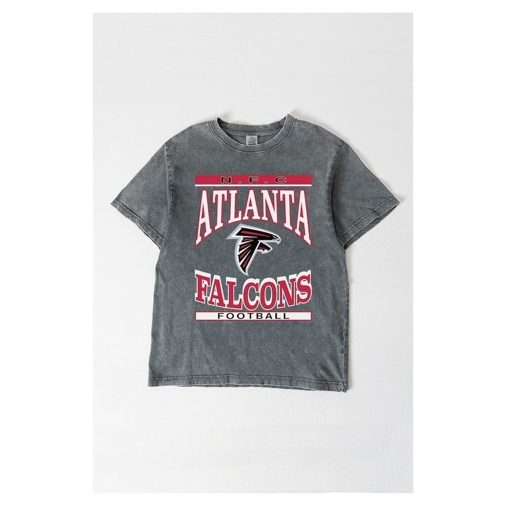 Atlanta Falcons Gameday Couture Women's Oversized Classic Grind Washed T-Shirt - Gray - NFL