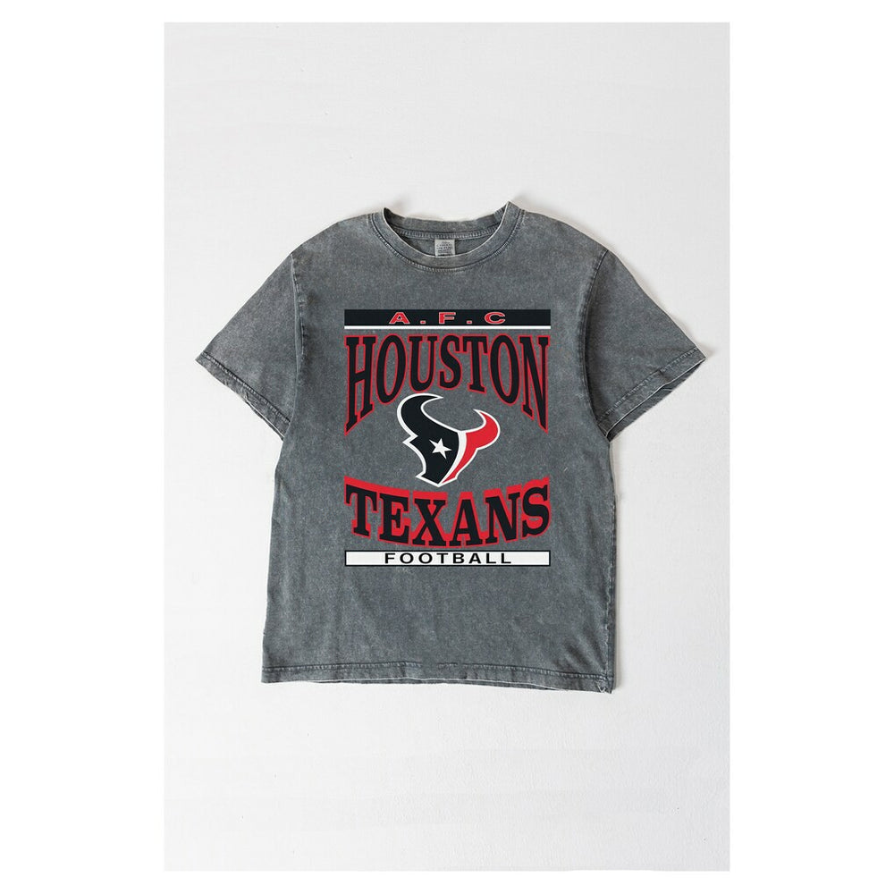 Houston Texans Gameday Couture Women's Oversized Classic Grind Washed T-Shirt - Gray - NFL