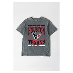 Houston Texans Gameday Couture Women's Oversized Classic Grind Washed T-Shirt - Gray - NFL