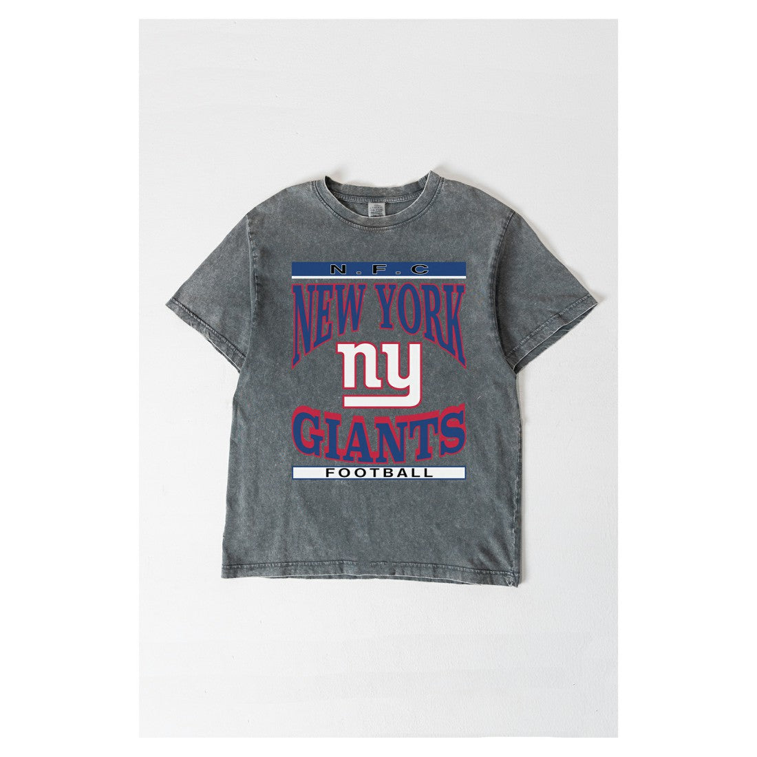 New York Giants Gameday Couture Women's Oversized Classic Grind Washed T-Shirt - Gray - NFL