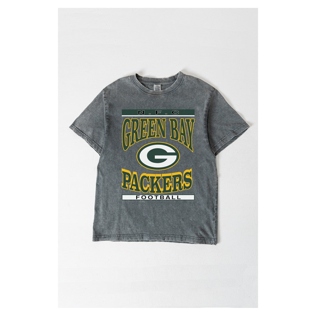 Green Bay Packers Gameday Couture Women's Oversized Classic Grind Washed T-Shirt - Gray - NFL