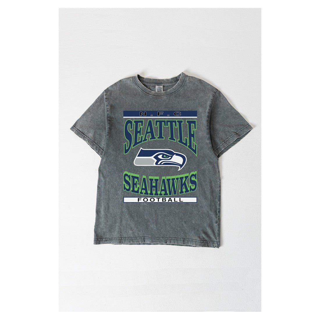 Seattle Seahawks Gameday Couture Women's Oversized Classic Grind Washed T-Shirt - Gray - NFL