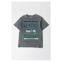 Seattle Seahawks Gameday Couture Women's Oversized Classic Grind Washed T-Shirt - Gray - NFL