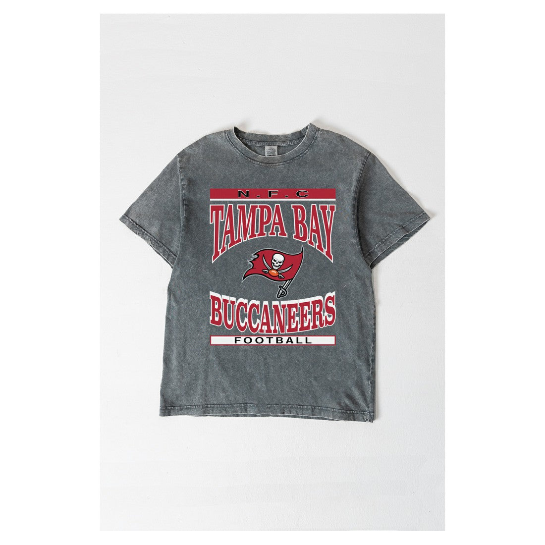 Tampa Bay Buccaneers Gameday Couture Women's Oversized Classic Grind Washed T-Shirt - Gray - NFL
