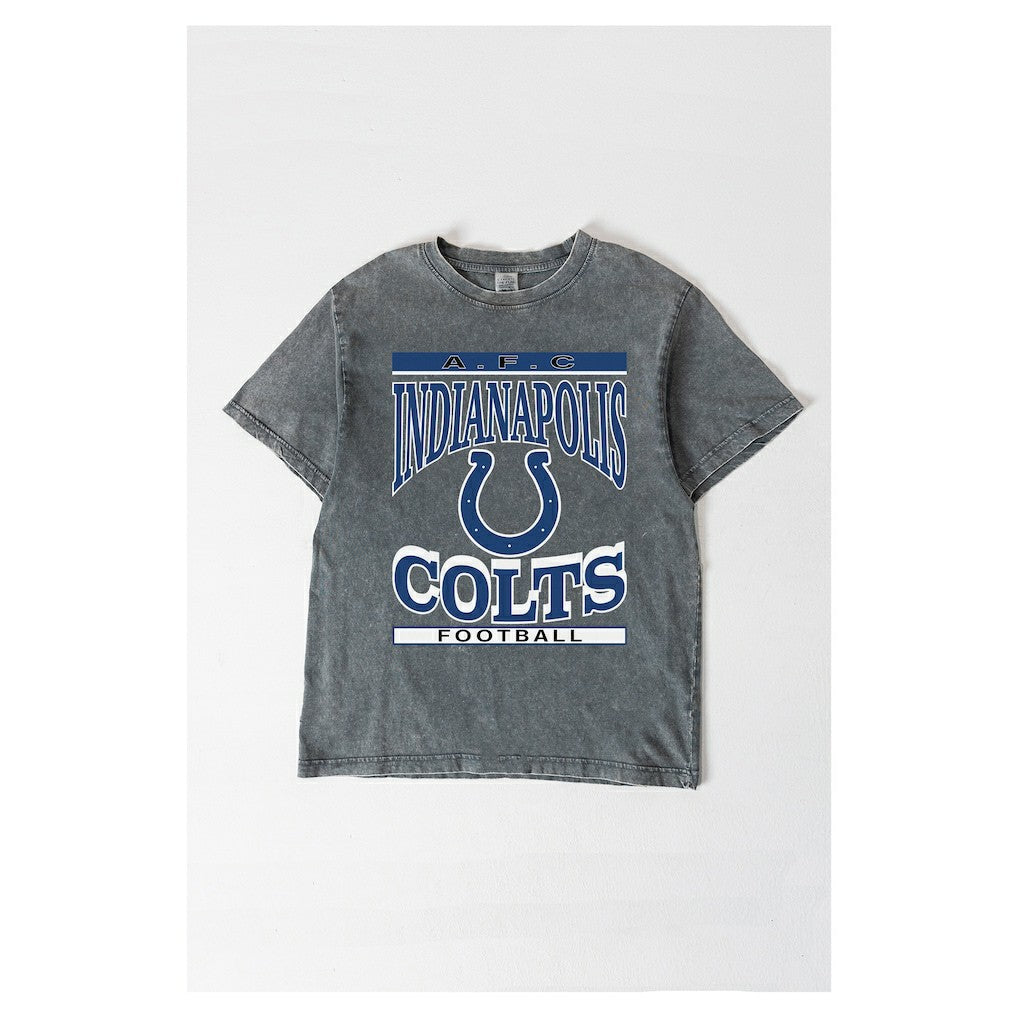 Indianapolis Colts Gameday Couture Women's Oversized Classic Grind Washed T-Shirt - Gray - NFL