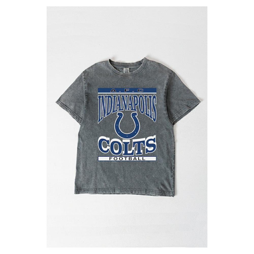 Indianapolis Colts Gameday Couture Women's Oversized Classic Grind Washed T-Shirt - Gray - NFL