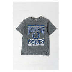 Indianapolis Colts Gameday Couture Women's Oversized Classic Grind Washed T-Shirt - Gray - NFL