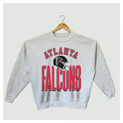 Atlanta Falcons Gameday Couture Women's Fierce Focus Premium Oversized Fleece Pullover Sweatshirt - Ash - NFL