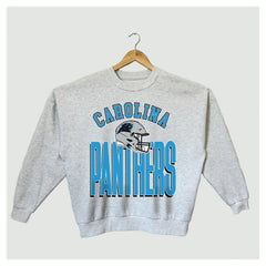 Carolina Panthers Gameday Couture Women's Fierce Focus Premium Oversized Fleece Pullover Sweatshirt - Ash - NFL