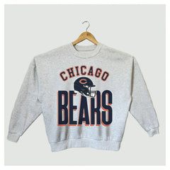 Chicago Bears Gameday Couture Women's Fierce Focus Premium Oversized Fleece Pullover Sweatshirt - Ash - NFL