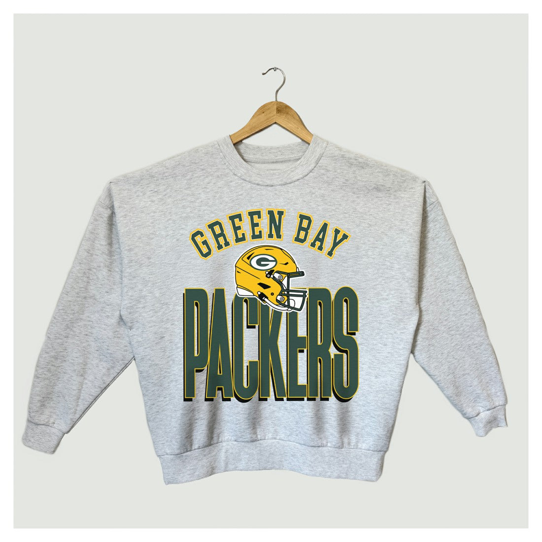 Green Bay Packers Gameday Couture Women's Fierce Focus Premium Oversized Fleece Pullover Sweatshirt - Ash - NFL