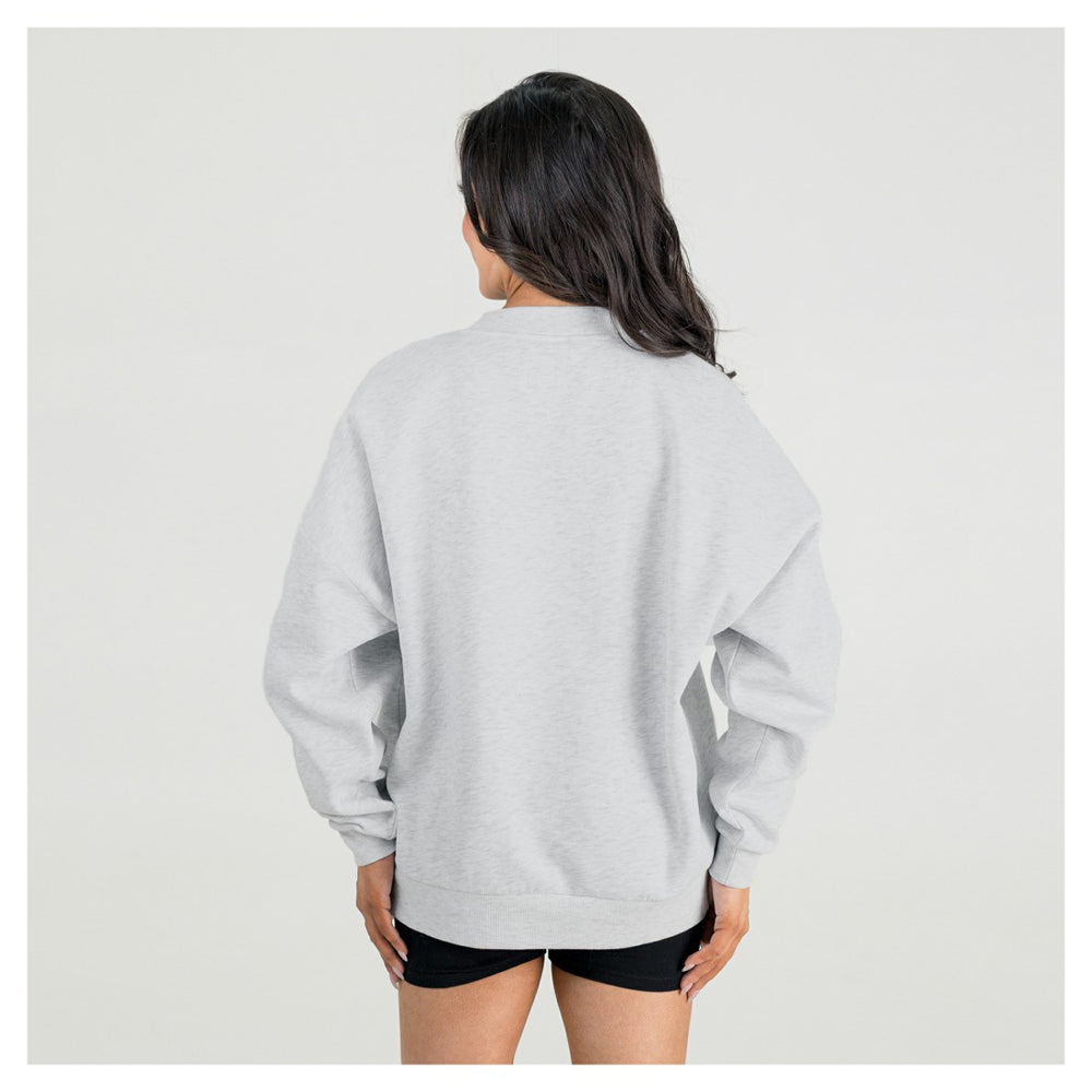 Houston Texans Gameday Couture Women's Fierce Focus Premium Oversized Fleece Pullover Sweatshirt - Ash - NFL