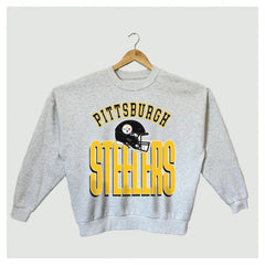 Pittsburgh Steelers Gameday Couture Women's Fierce Focus Premium Oversized Fleece Pullover Sweatshirt - Ash - NFL