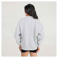 Seattle Seahawks Gameday Couture Women's Fierce Focus Premium Oversized Fleece Pullover Sweatshirt - Ash - NFL