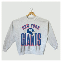 New York Giants Gameday Couture Women's Fierce Focus Premium Oversized Fleece Pullover Sweatshirt - Ash - NFL