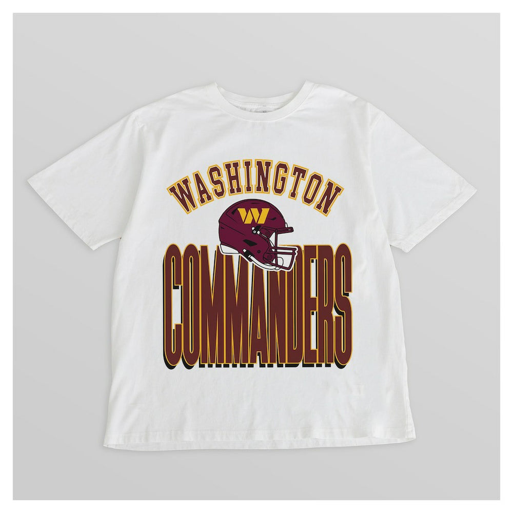 Washington Commanders Gameday Couture Women's Oversized Classic Fierce Focus T-Shirt - White - NFL