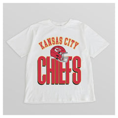 Kansas City Chiefs Gameday Couture Women's Oversized Classic Fierce Focus T-Shirt - White - NFL