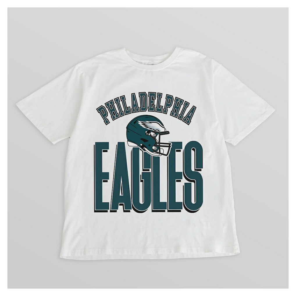 Philadelphia Eagles Gameday Couture Women's Oversized Classic Fierce Focus T-Shirt - White - NFL