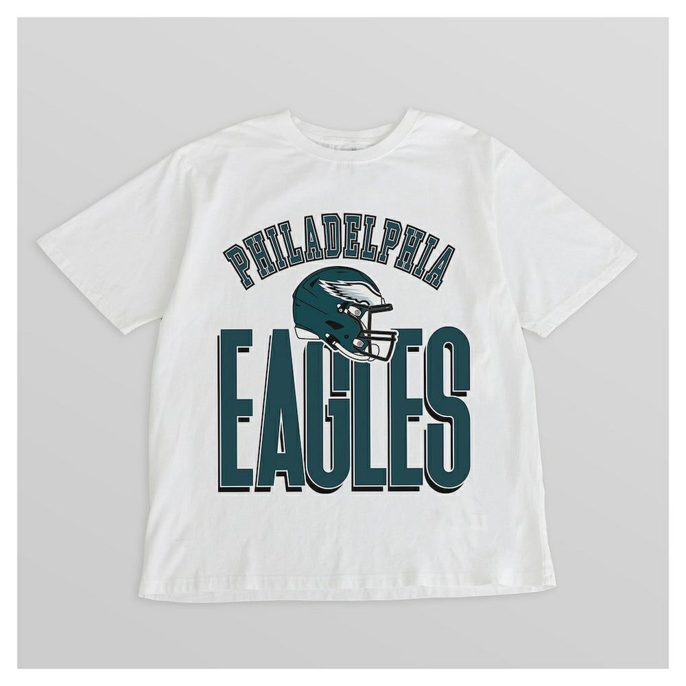 Philadelphia Eagles Gameday Couture Women's Oversized Classic Fierce Focus T-Shirt - White - NFL