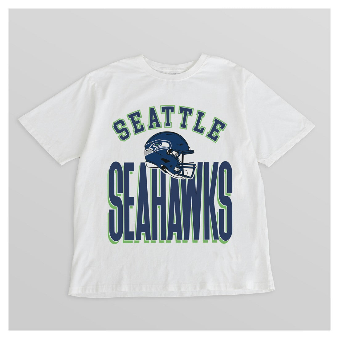 Seattle Seahawks Gameday Couture Women's Oversized Classic Fierce Focus T-Shirt - White - NFL