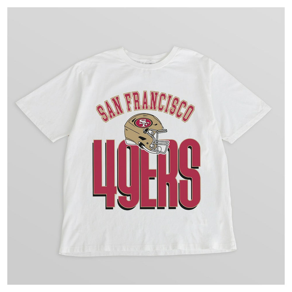 San Francisco 49ers Gameday Couture Women's Oversized Classic Fierce Focus T-Shirt - White - NFL