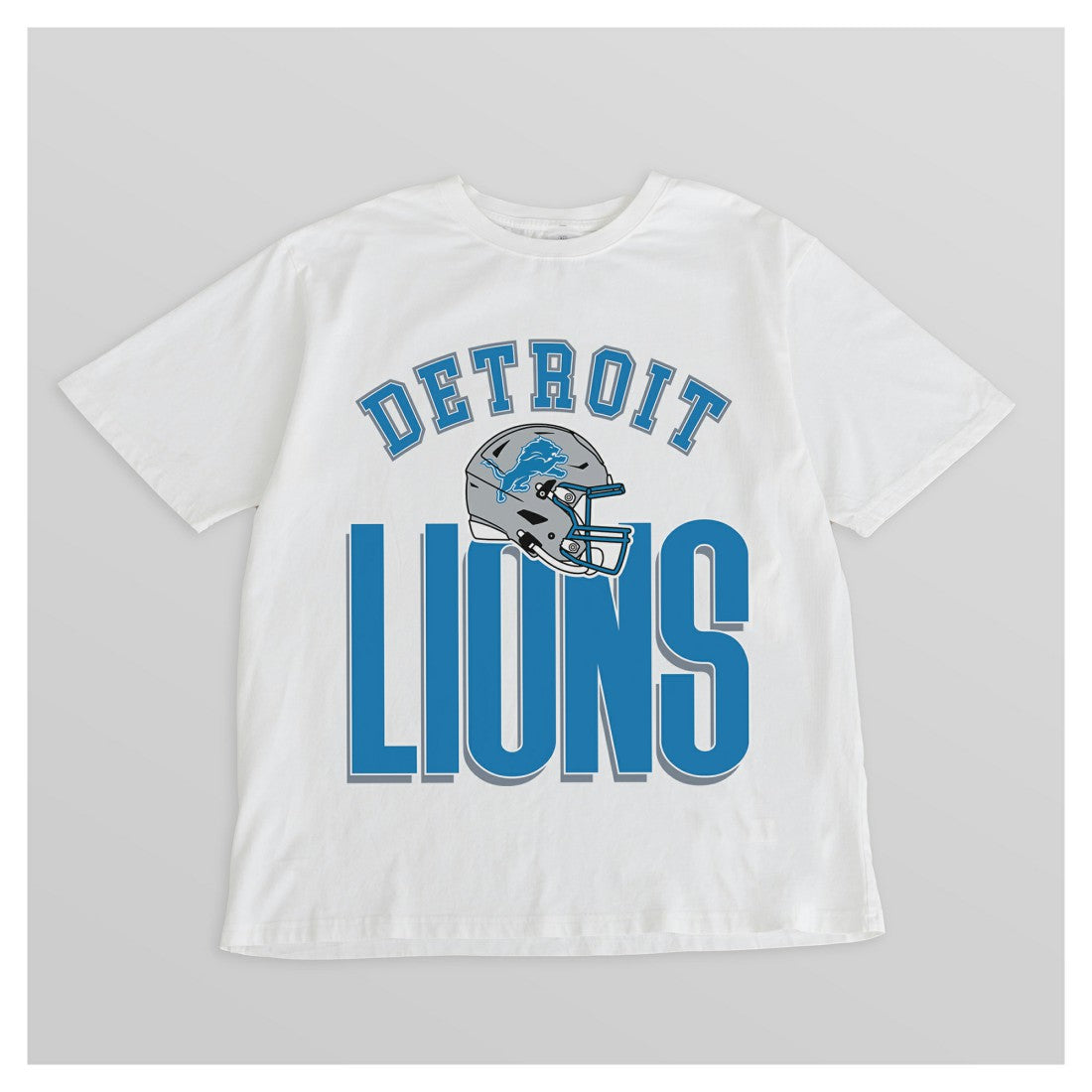 Detroit Lions Gameday Couture Women's Oversized Classic Fierce Focus T-Shirt - White - NFL