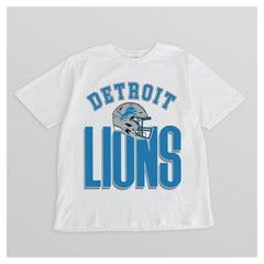 Detroit Lions Gameday Couture Women's Oversized Classic Fierce Focus T-Shirt - White - NFL