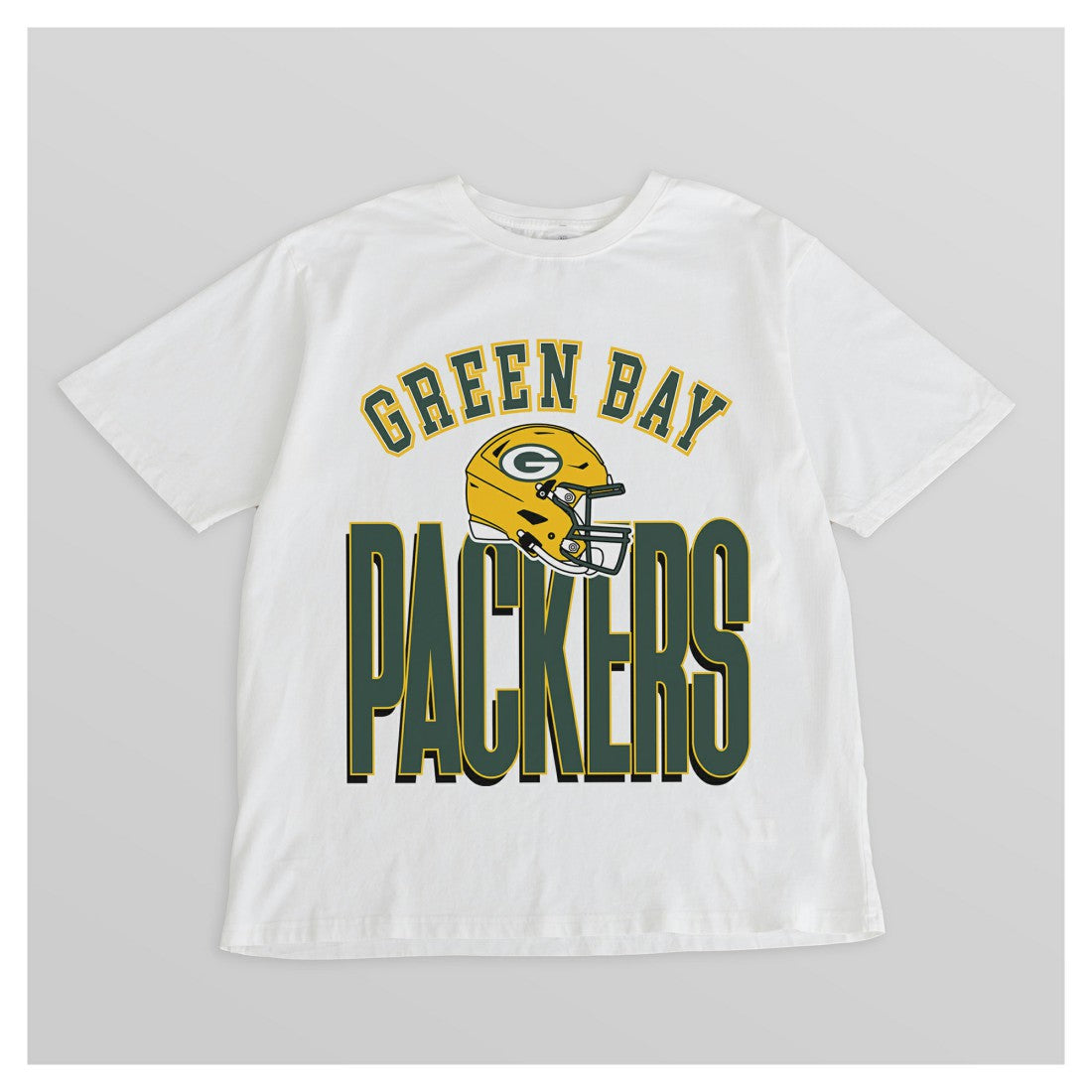 Green Bay Packers Gameday Couture Women's Oversized Classic Fierce Focus T-Shirt - White - NFL