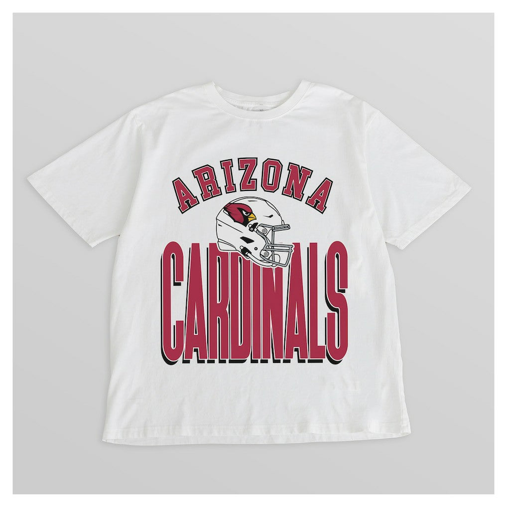 Arizona Cardinals Gameday Couture Women's Oversized Classic Fierce Focus T-Shirt - White - NFL