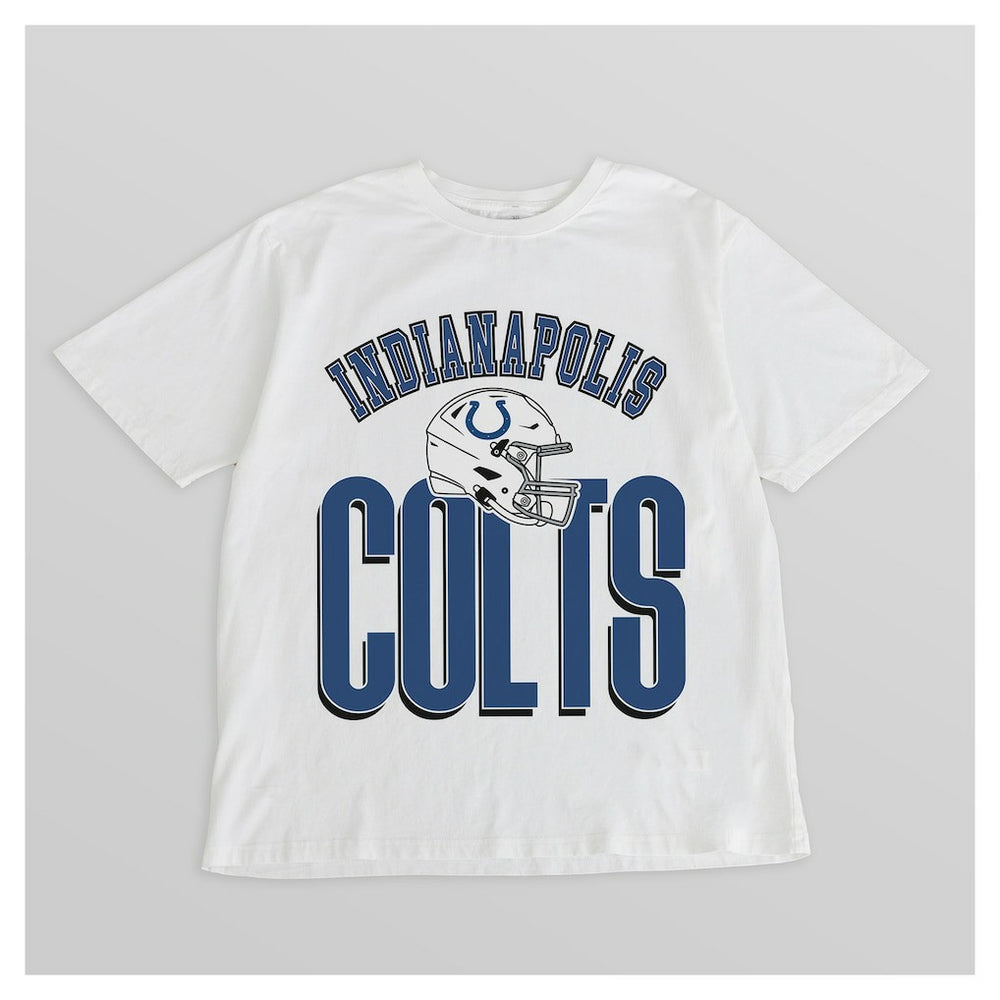 Indianapolis Colts Gameday Couture Women's Oversized Classic Fierce Focus T-Shirt - White - NFL