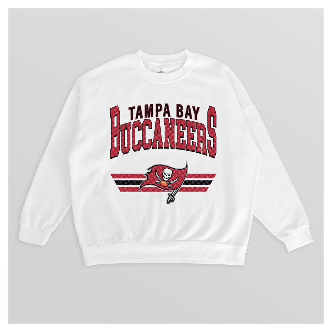 Tampa Bay Buccaneers Gameday Couture Women's Swift Strike Premium Oversized Fleece Pullover Sweatshirt - White - NFL