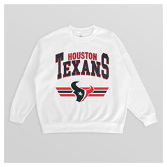 Houston Texans Gameday Couture Women's Swift Strike Premium Oversized Fleece Pullover Sweatshirt - White - NFL