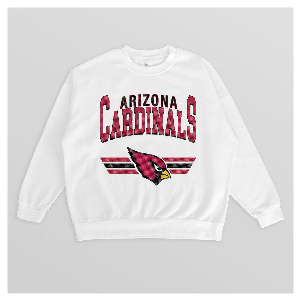 Arizona Cardinals Gameday Couture Women's Swift Strike Premium Oversized Fleece Pullover Sweatshirt - White - NFL