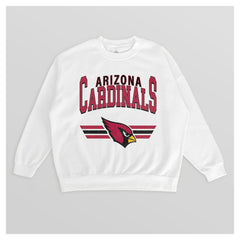 Arizona Cardinals Gameday Couture Women's Swift Strike Premium Oversized Fleece Pullover Sweatshirt - White - NFL
