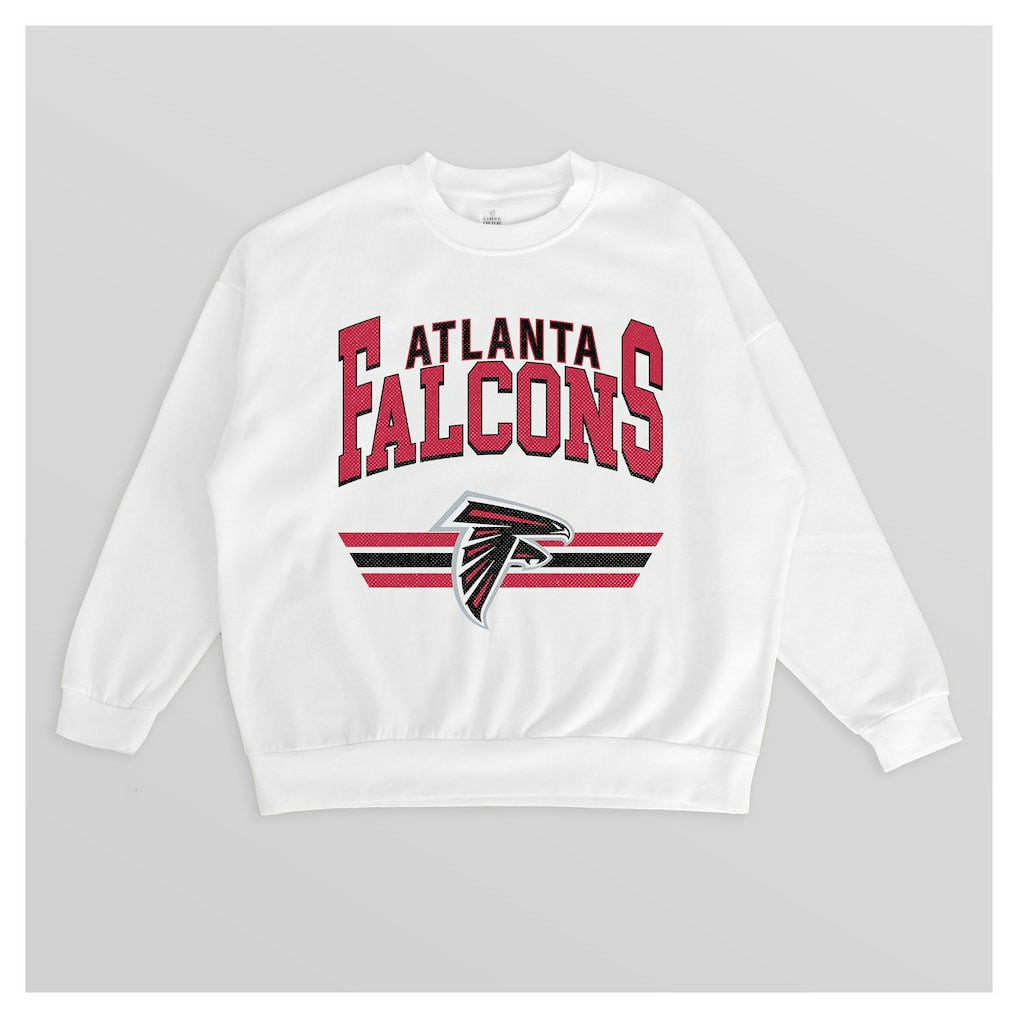 Atlanta Falcons Gameday Couture Women's Swift Strike Premium Oversized Fleece Pullover Sweatshirt - White - NFL