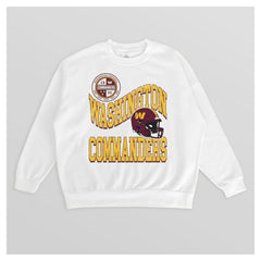 Washington Commanders Gameday Couture Women's Oversized Hard Earned Premium Fleece Pullover Sweatshirt - White - NFL