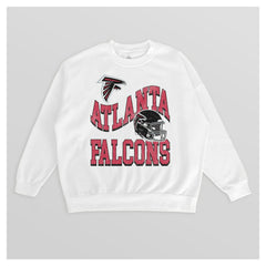 Atlanta Falcons Gameday Couture Women's Oversized Hard Earned Premium Fleece Pullover Sweatshirt - White - NFL