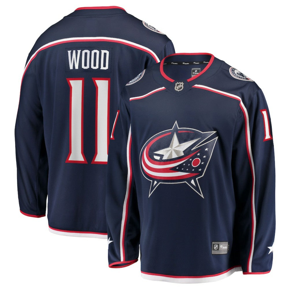 Miles Wood Columbus Blue Jackets Fanatics Home Breakaway Jersey - Navy | Fanatics Clearance