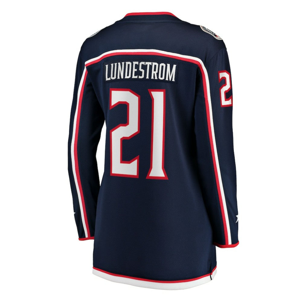 Isac Lundestrom Columbus Blue Jackets Fanatics Women's Home Breakaway Jersey - Navy | Fanatics Lifestyle