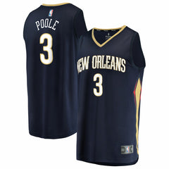 Fanatics Jordan Poole New Orleans Pelicans Fast Break Replica Jersey Navy Icon Edition