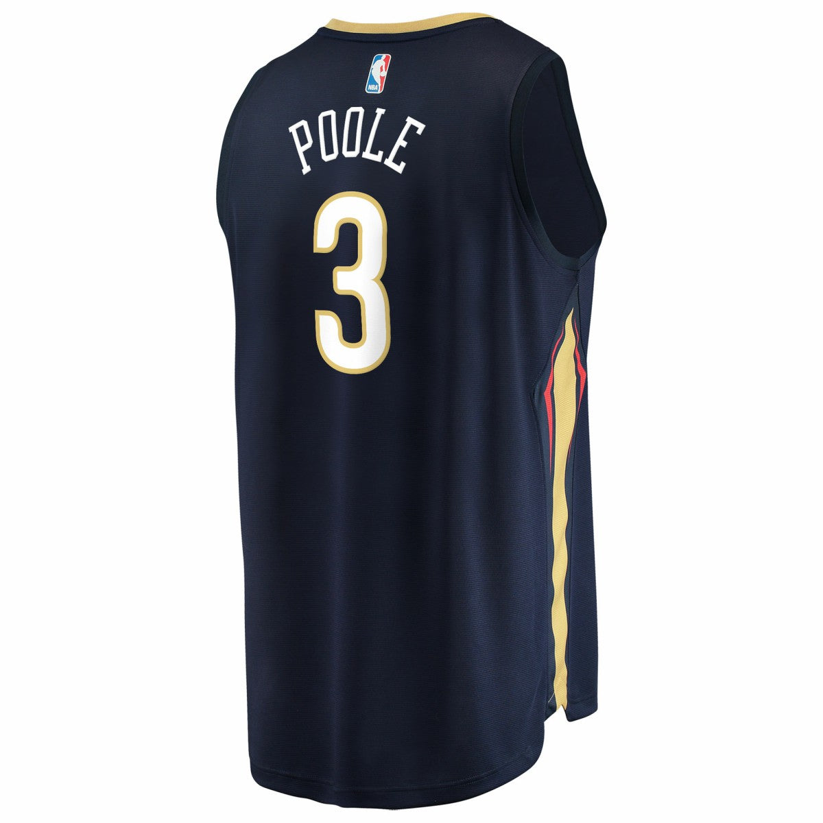 Fanatics Jordan Poole New Orleans Pelicans Fast Break Replica Jersey Navy Icon Edition