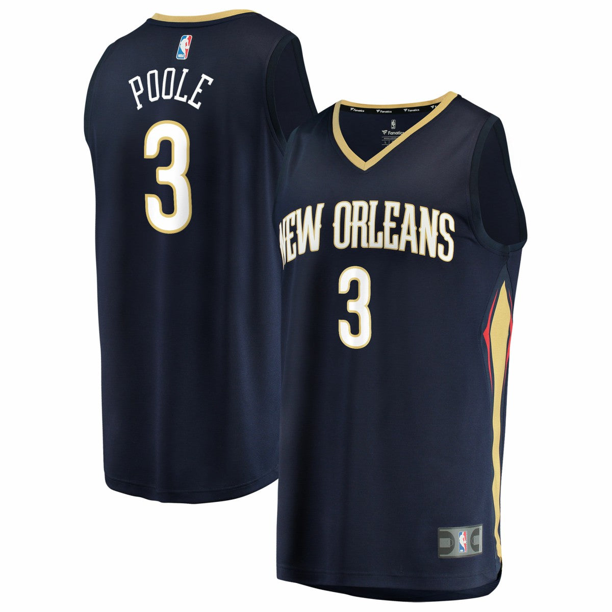 Fanatics Jordan Poole New Orleans Pelicans Youth Fast Break Replica Jersey Navy Icon Edition