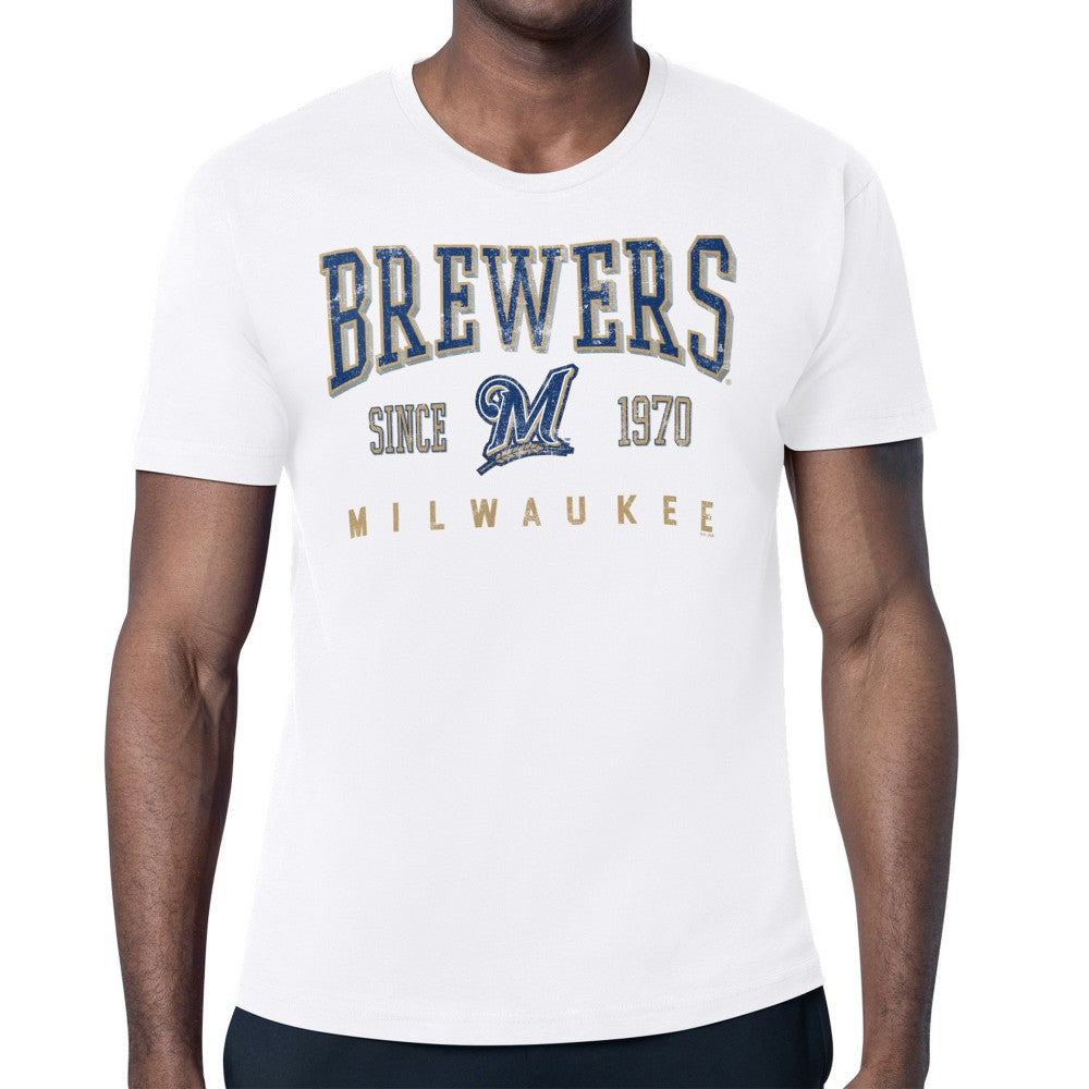 Milwaukee Brewers Starter Distressed Logo T-Shirt for sale